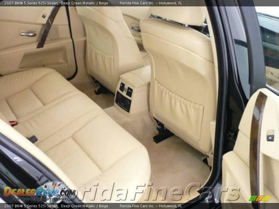 2007 BMW 5 Series 525i Sedan Deep Green Metallic / Beige Photo #15