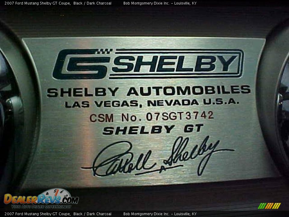 2007 Ford Mustang Shelby GT Coupe Black / Dark Charcoal Photo #12