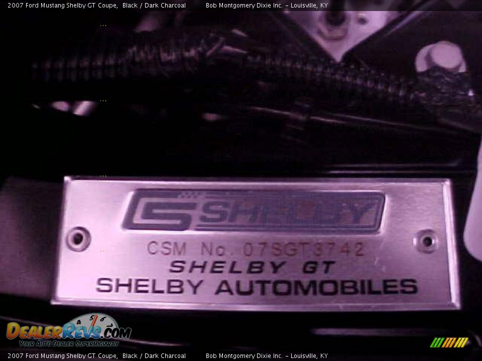 2007 Ford Mustang Shelby GT Coupe Black / Dark Charcoal Photo #23