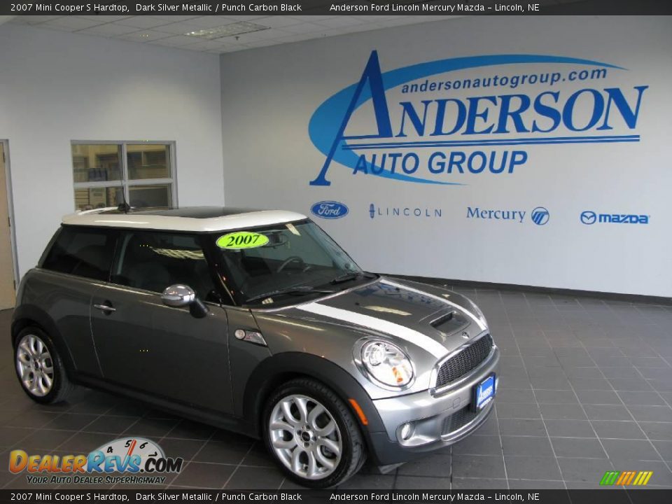 2007 Mini Cooper S Hardtop Dark Silver Metallic / Punch Carbon Black Photo #1