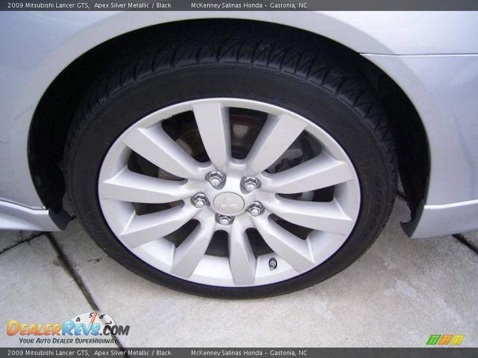 2009 Mitsubishi Lancer GTS Apex Silver Metallic / Black Photo #28
