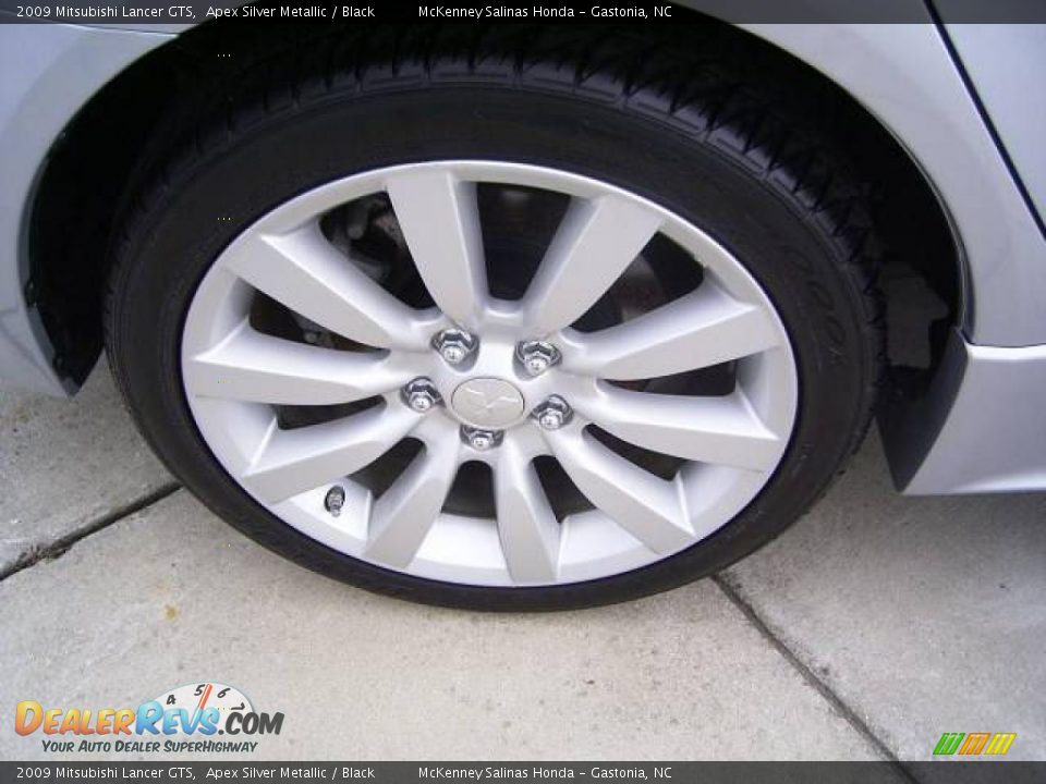2009 Mitsubishi Lancer GTS Apex Silver Metallic / Black Photo #30