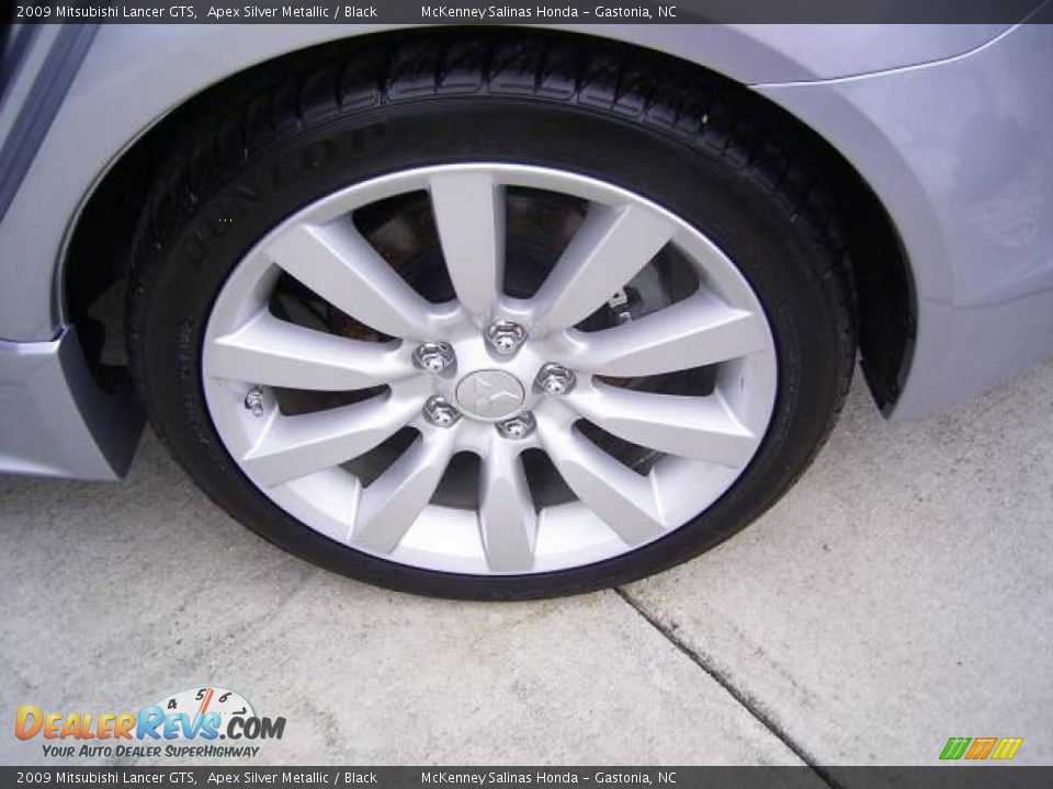 2009 Mitsubishi Lancer GTS Apex Silver Metallic / Black Photo #31