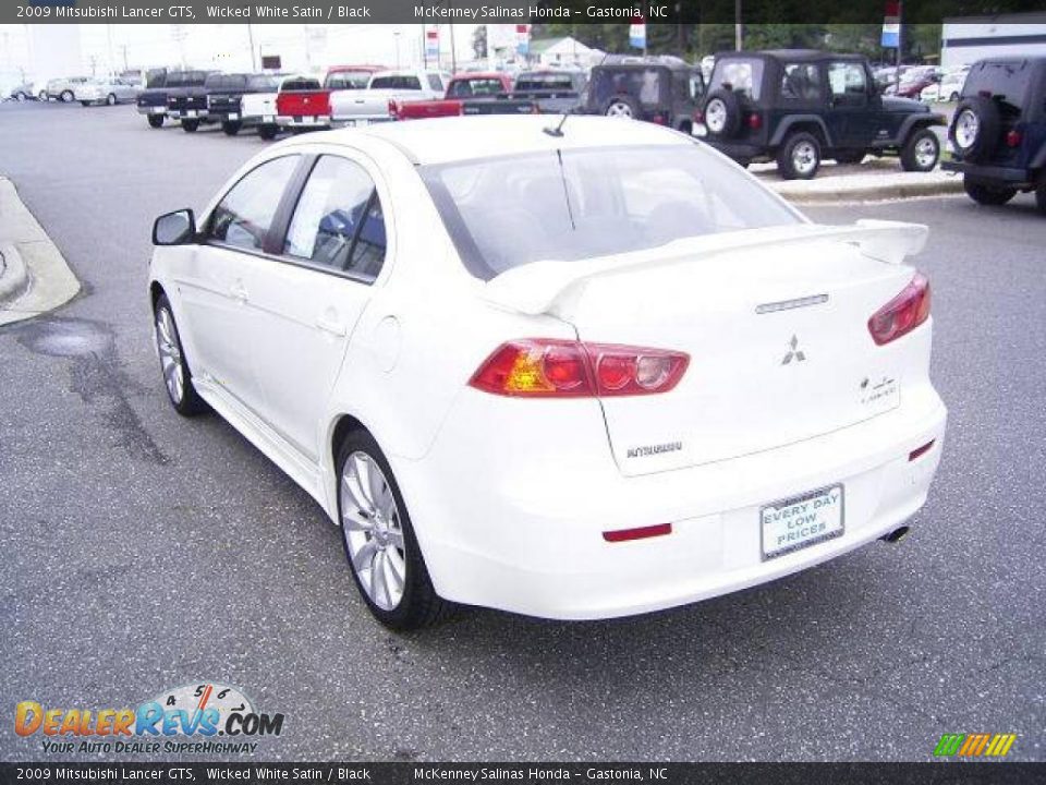 2009 Mitsubishi Lancer GTS Wicked White Satin / Black Photo #2