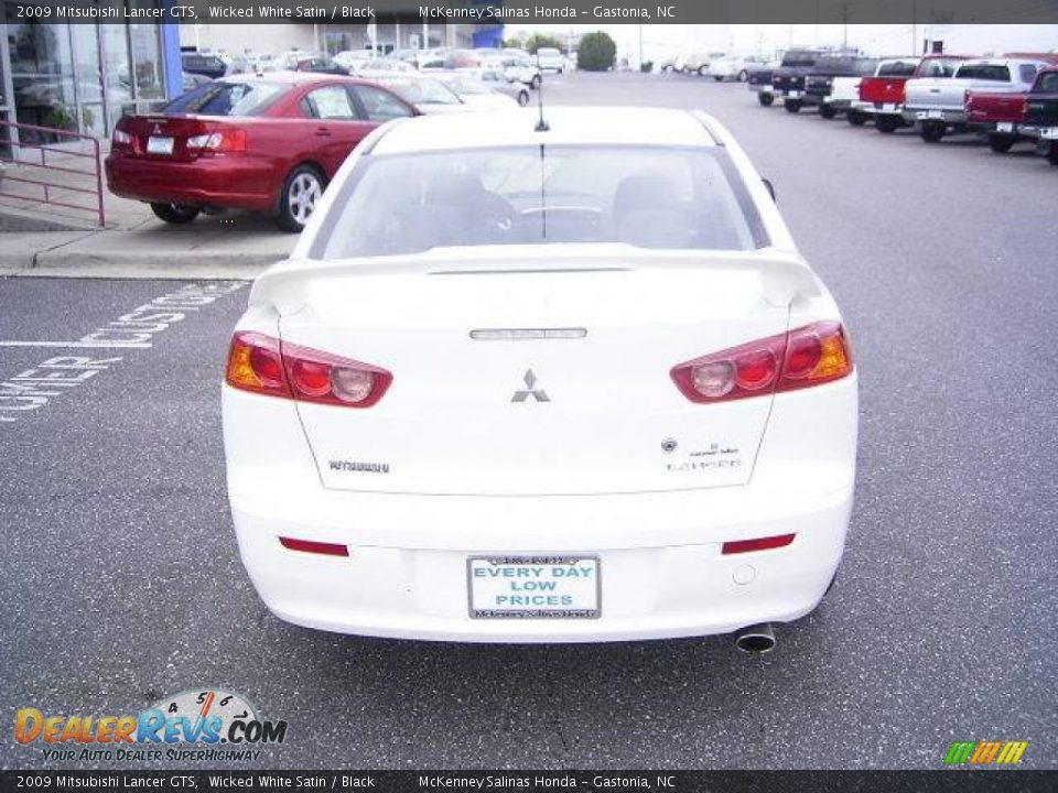 2009 Mitsubishi Lancer GTS Wicked White Satin / Black Photo #3