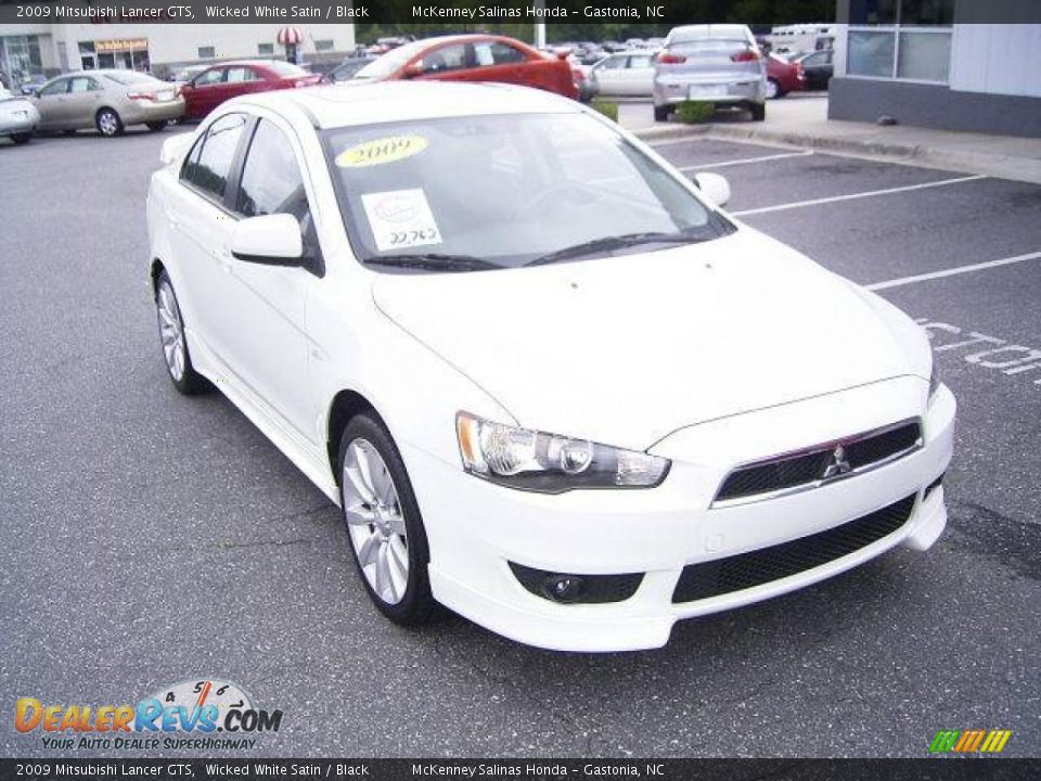 2009 Mitsubishi Lancer GTS Wicked White Satin / Black Photo #5