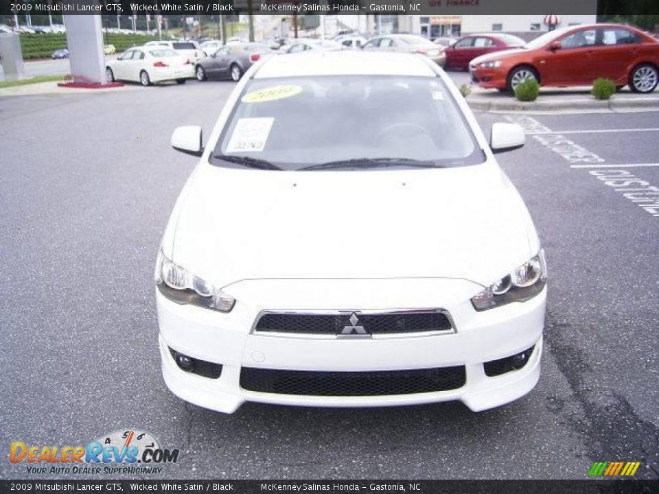 2009 Mitsubishi Lancer GTS Wicked White Satin / Black Photo #6