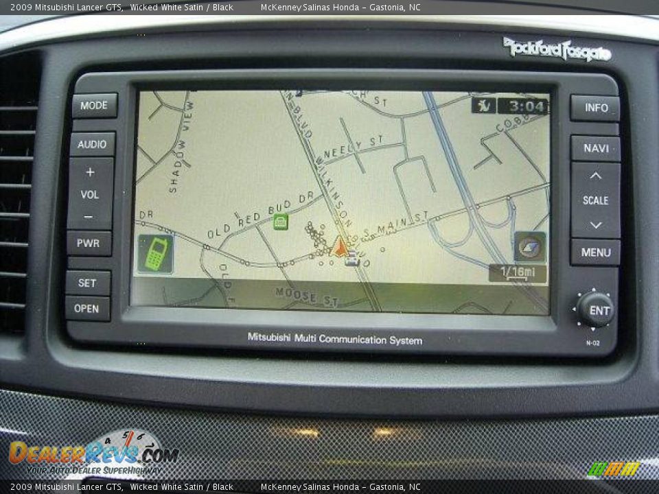 2009 Mitsubishi Lancer GTS Wicked White Satin / Black Photo #23
