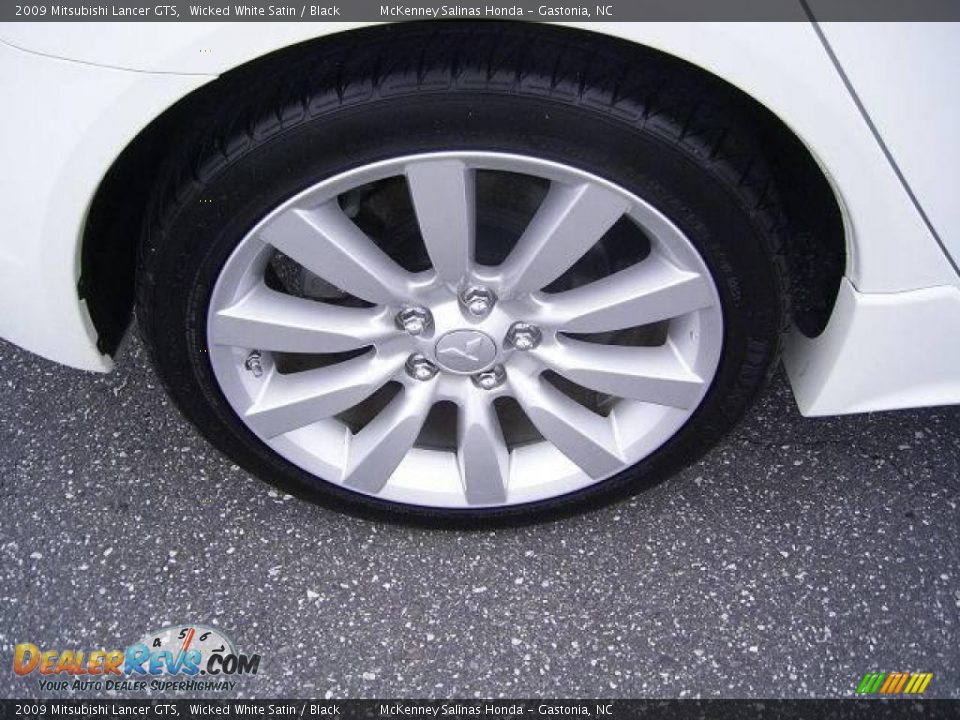 2009 Mitsubishi Lancer GTS Wicked White Satin / Black Photo #26