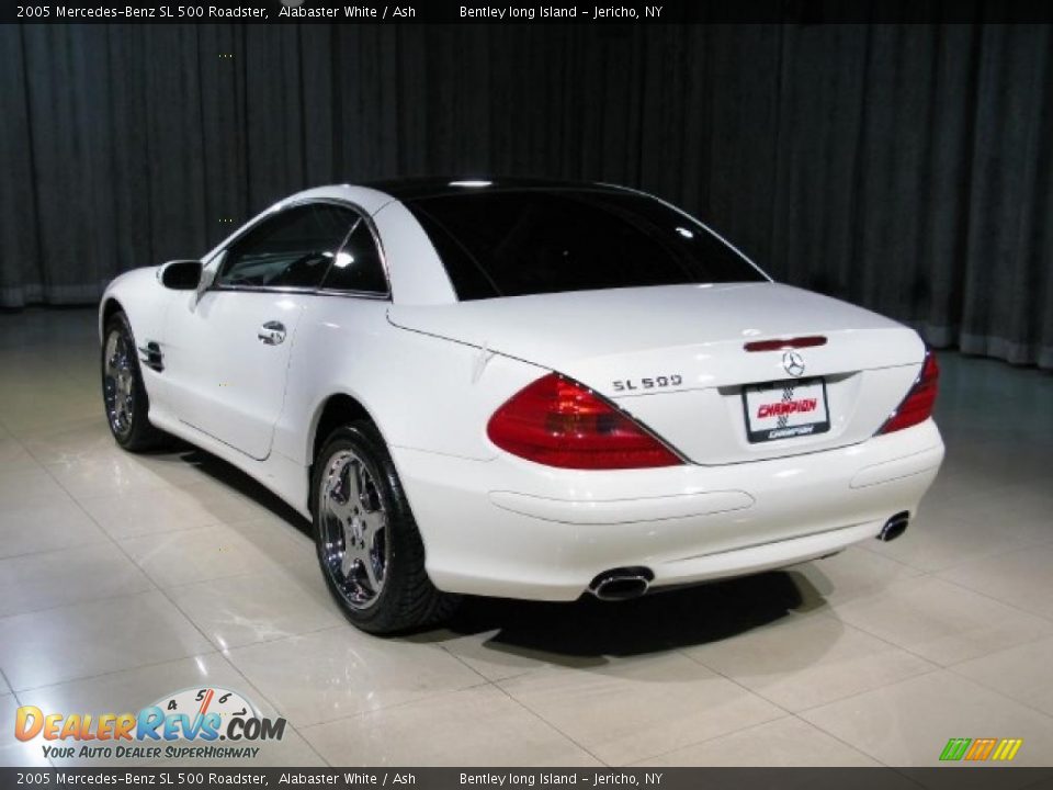 2005 Mercedes-Benz SL 500 Roadster Alabaster White / Ash Photo #2