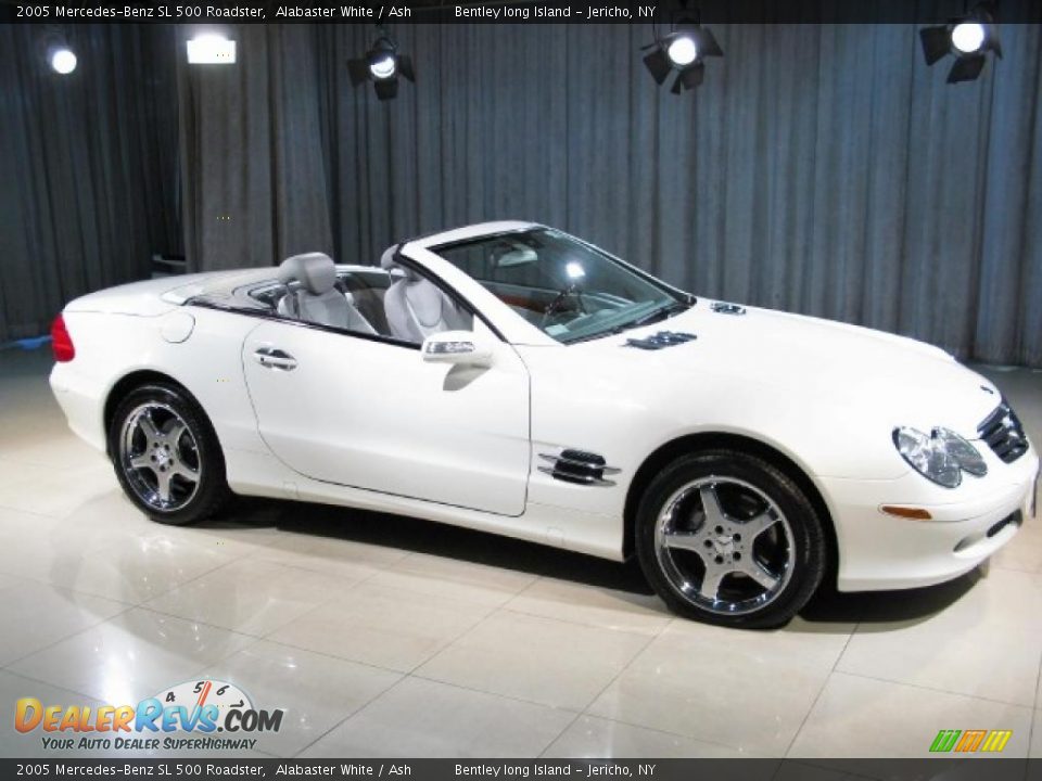 2005 Mercedes-Benz SL 500 Roadster Alabaster White / Ash Photo #3