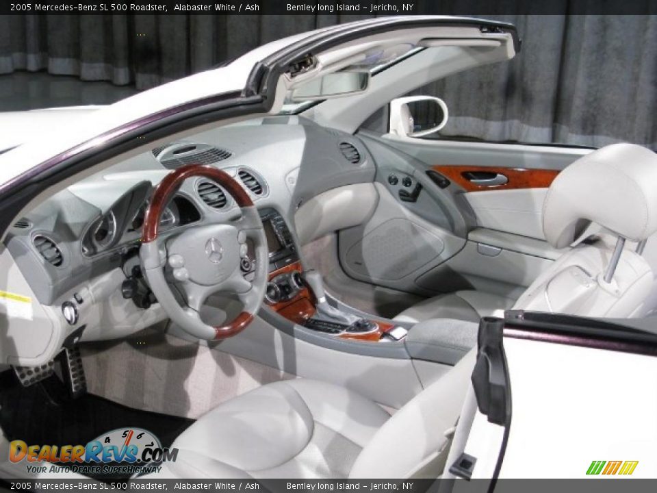 2005 Mercedes-Benz SL 500 Roadster Alabaster White / Ash Photo #7