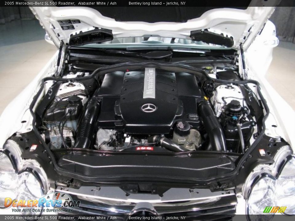2005 Mercedes-Benz SL 500 Roadster Alabaster White / Ash Photo #15