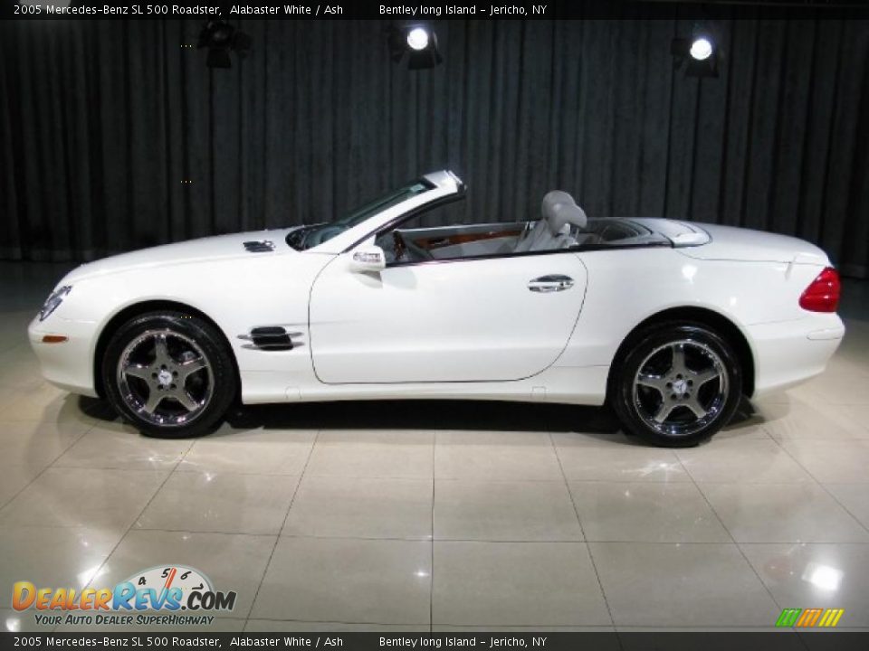 2005 Mercedes-Benz SL 500 Roadster Alabaster White / Ash Photo #17