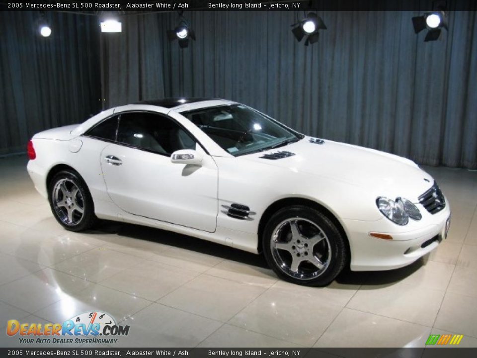 2005 Mercedes-Benz SL 500 Roadster Alabaster White / Ash Photo #18