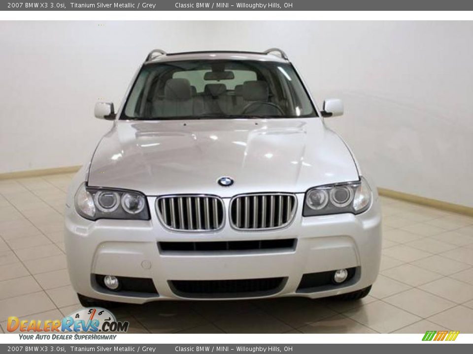 2007 BMW X3 3.0si Titanium Silver Metallic / Grey Photo #2