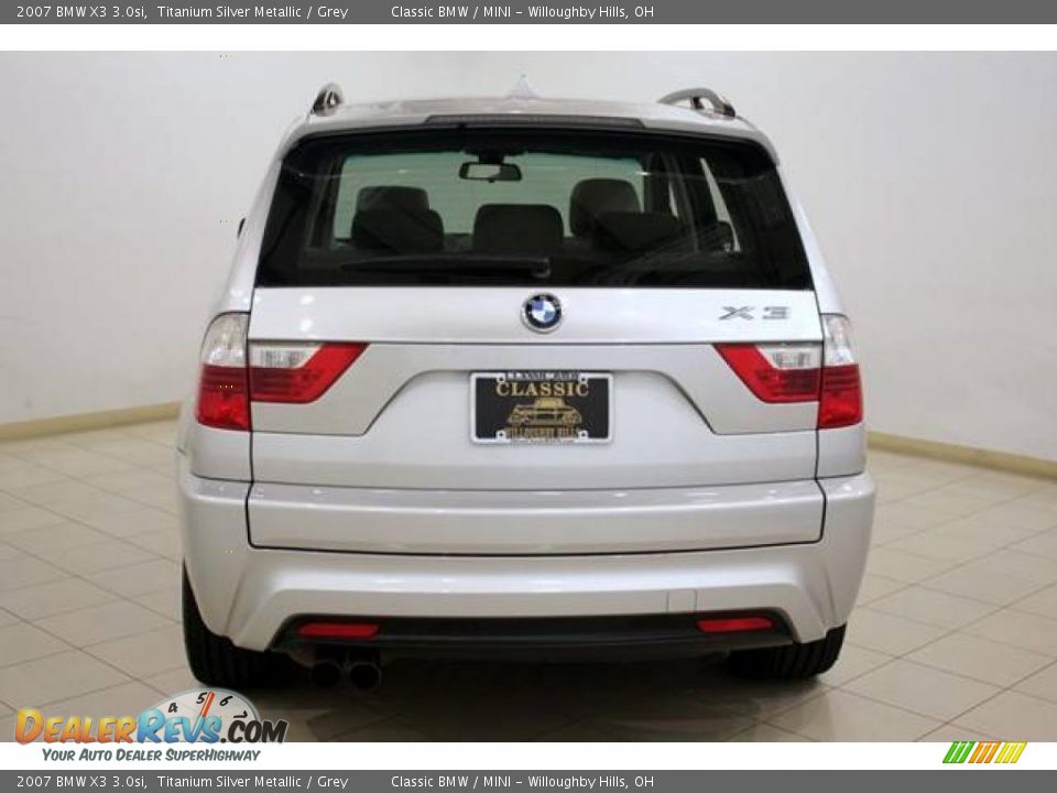2007 BMW X3 3.0si Titanium Silver Metallic / Grey Photo #6