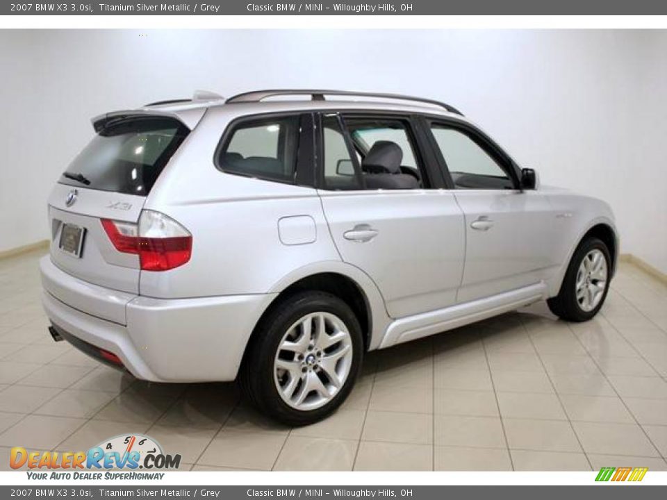 2007 BMW X3 3.0si Titanium Silver Metallic / Grey Photo #7