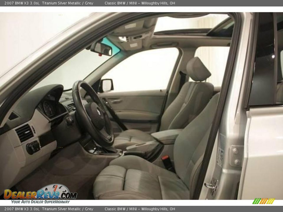 2007 BMW X3 3.0si Titanium Silver Metallic / Grey Photo #9