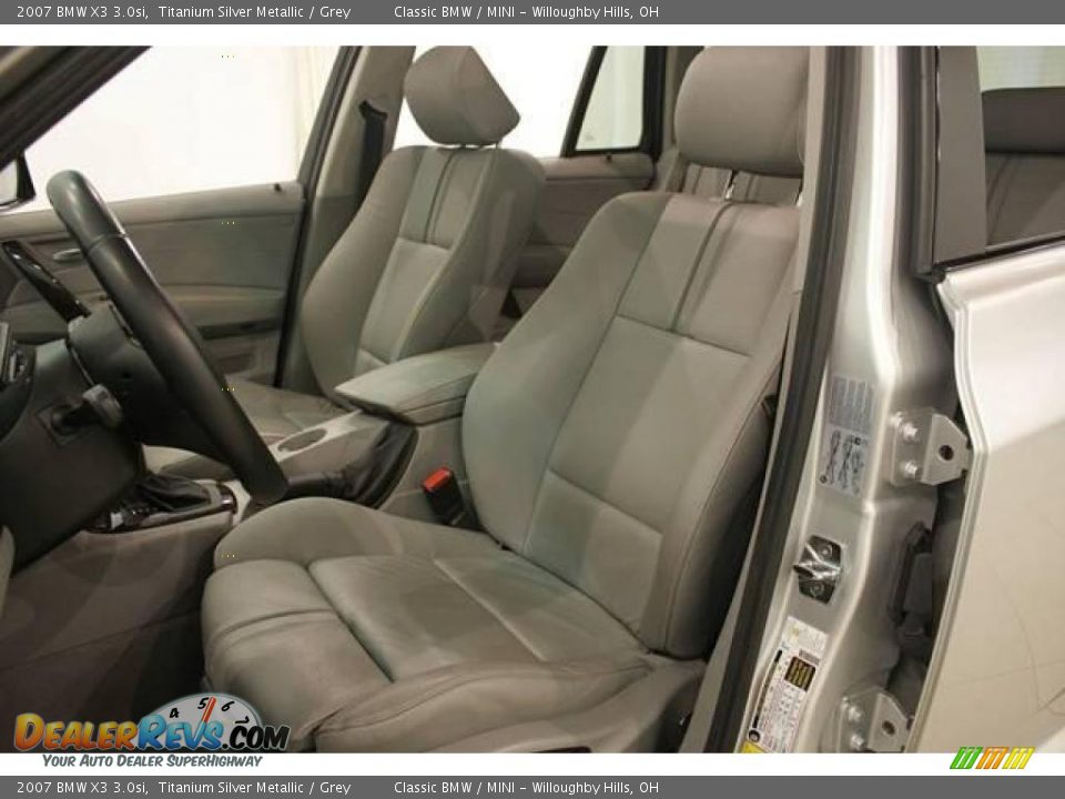 2007 BMW X3 3.0si Titanium Silver Metallic / Grey Photo #11