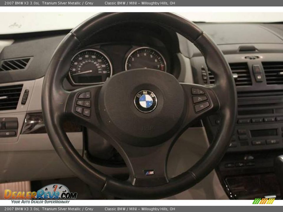 2007 BMW X3 3.0si Titanium Silver Metallic / Grey Photo #12