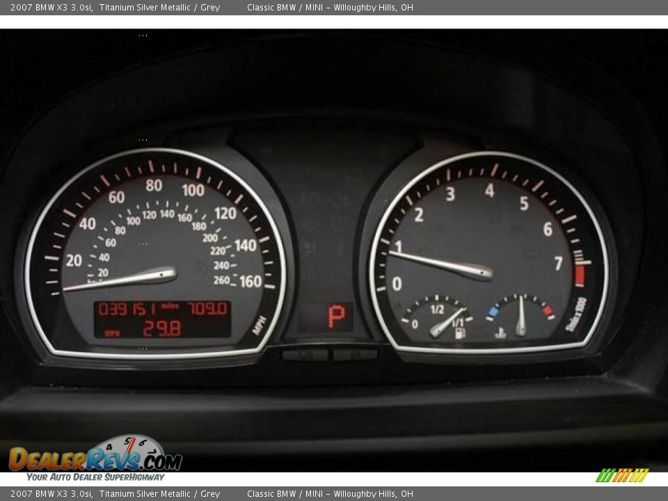 2007 BMW X3 3.0si Titanium Silver Metallic / Grey Photo #13
