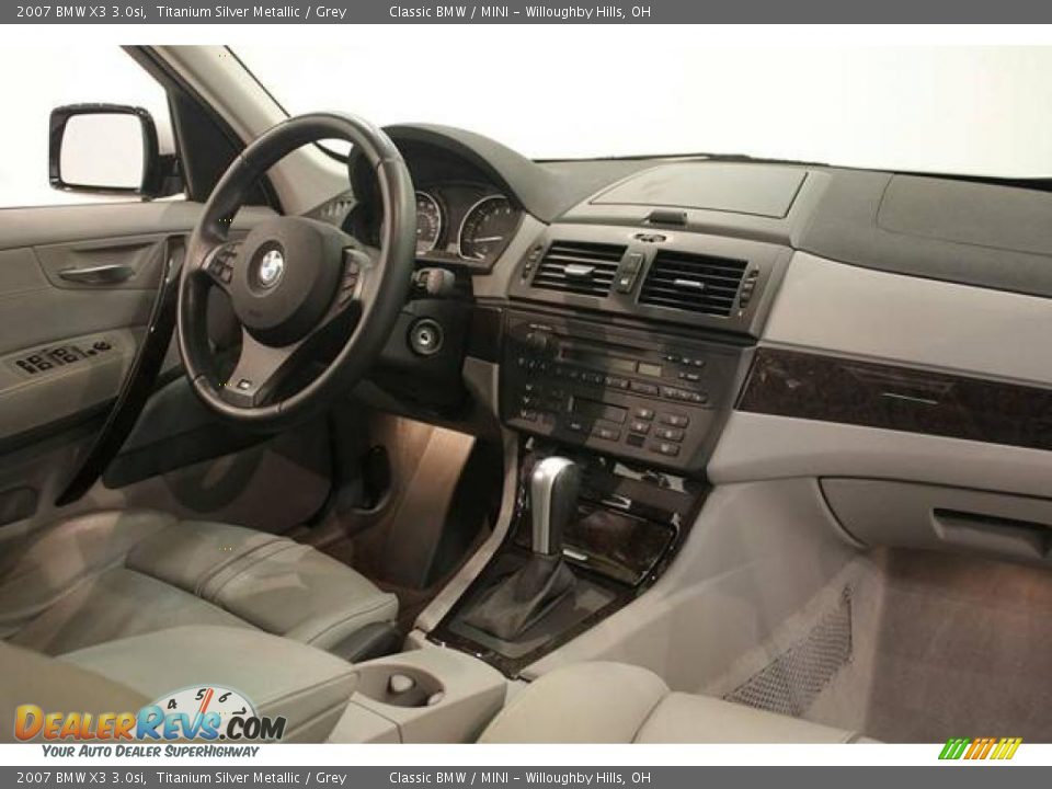 2007 BMW X3 3.0si Titanium Silver Metallic / Grey Photo #16