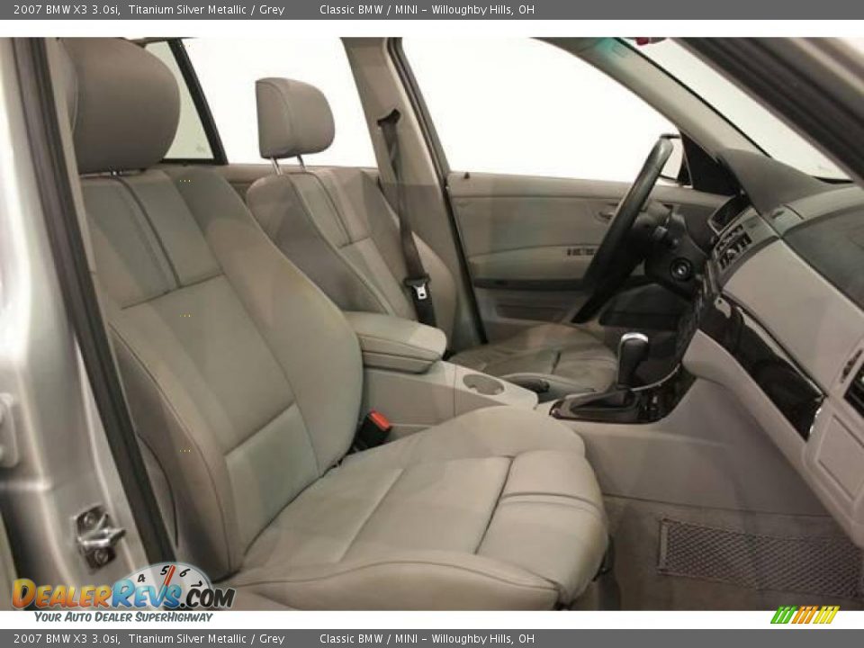 2007 BMW X3 3.0si Titanium Silver Metallic / Grey Photo #17