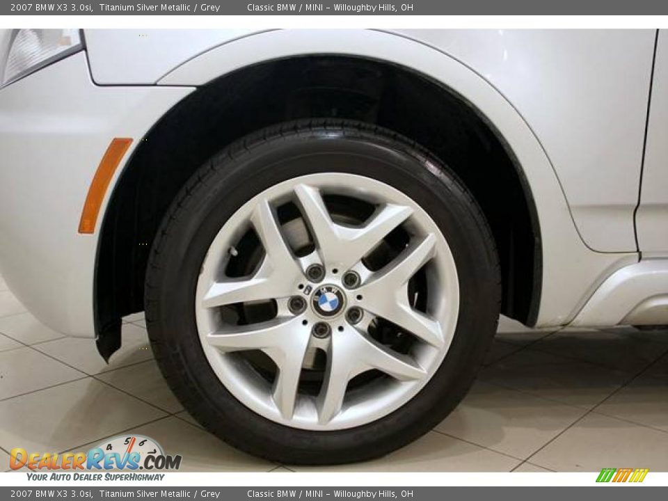 2007 BMW X3 3.0si Titanium Silver Metallic / Grey Photo #24