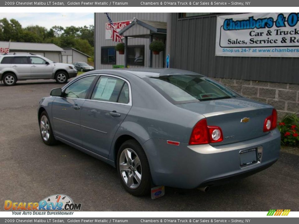 2009 Chevrolet Malibu LT Sedan Golden Pewter Metallic / Titanium Photo #10