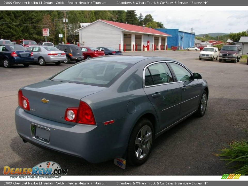 2009 Chevrolet Malibu LT Sedan Golden Pewter Metallic / Titanium Photo #12