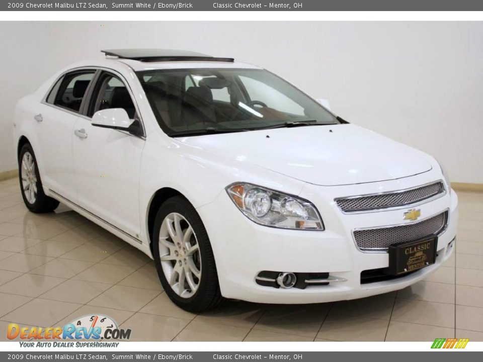 2009 Chevrolet Malibu LTZ Sedan Summit White / Ebony/Brick Photo #1