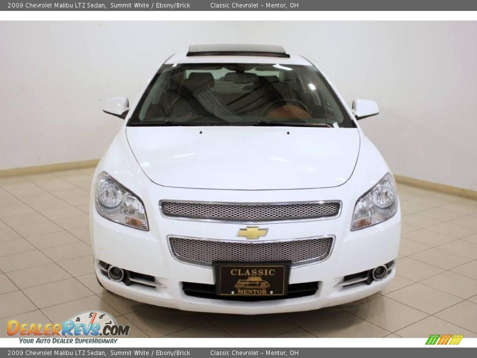 2009 Chevrolet Malibu LTZ Sedan Summit White / Ebony/Brick Photo #2