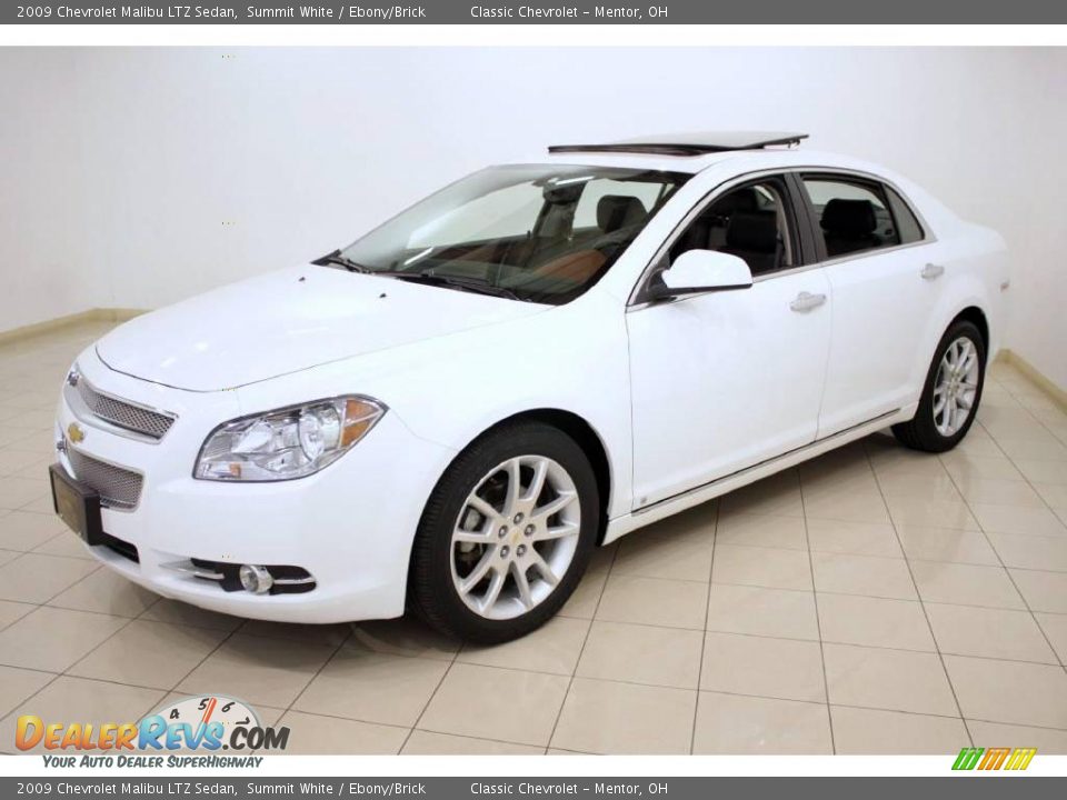 2009 Chevrolet Malibu LTZ Sedan Summit White / Ebony/Brick Photo #3