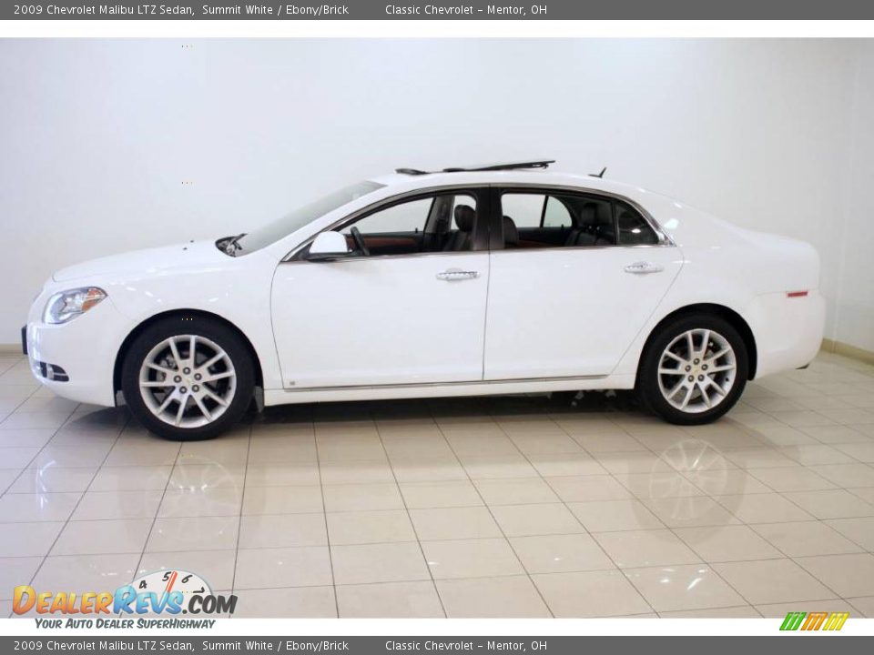 2009 Chevrolet Malibu LTZ Sedan Summit White / Ebony/Brick Photo #4