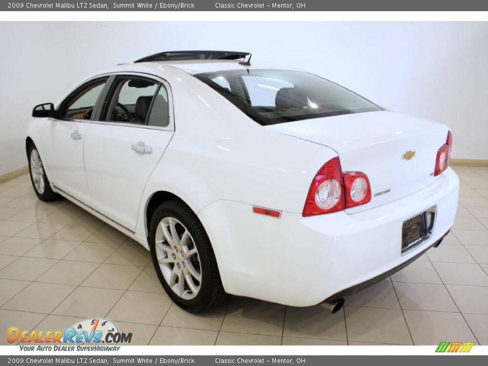 2009 Chevrolet Malibu LTZ Sedan Summit White / Ebony/Brick Photo #5