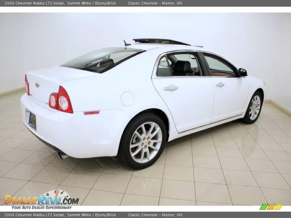 2009 Chevrolet Malibu LTZ Sedan Summit White / Ebony/Brick Photo #6