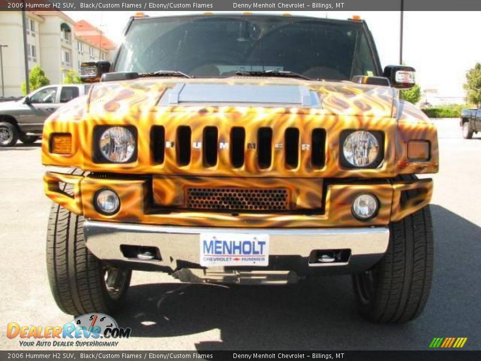 2006 Hummer H2 SUV Black/Custom Flames / Ebony/Custom Flames Photo #3