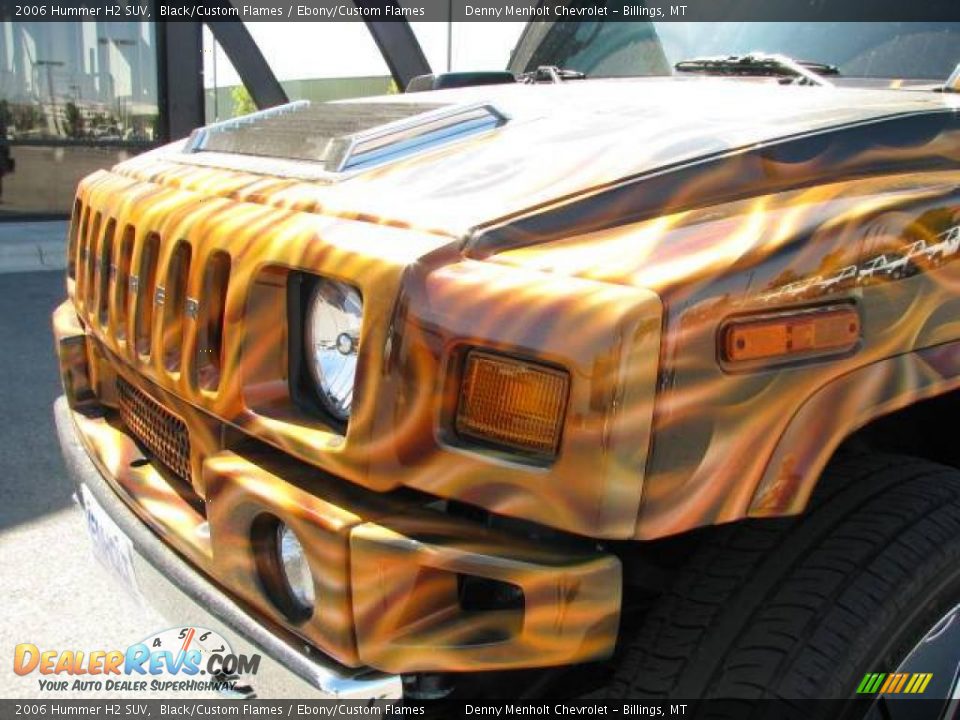 2006 Hummer H2 SUV Black/Custom Flames / Ebony/Custom Flames Photo #4