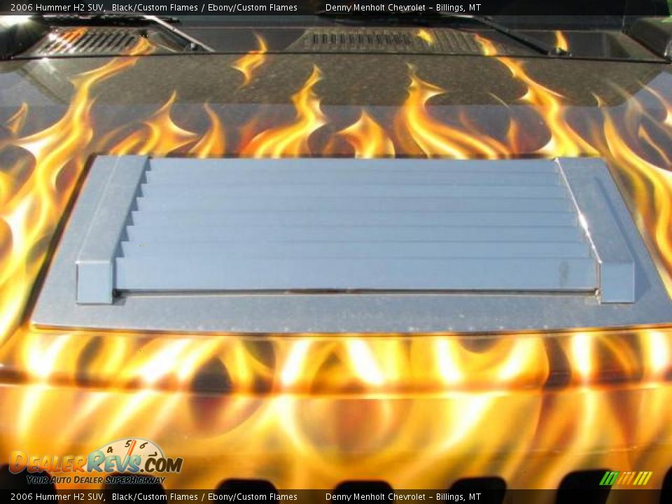 2006 Hummer H2 SUV Black/Custom Flames / Ebony/Custom Flames Photo #5