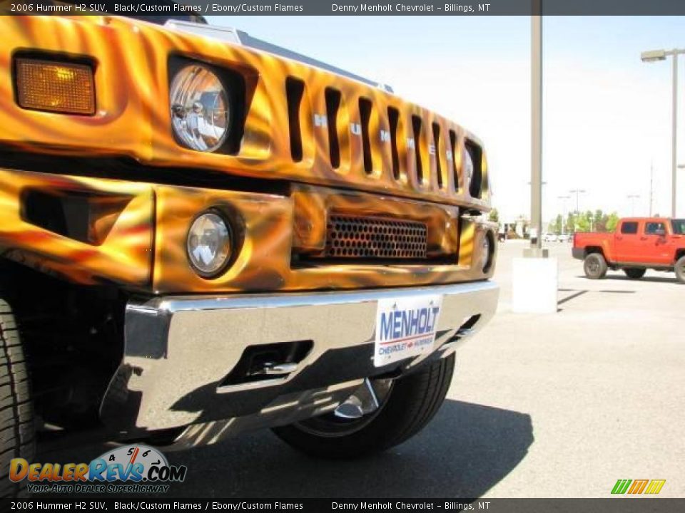 2006 Hummer H2 SUV Black/Custom Flames / Ebony/Custom Flames Photo #6