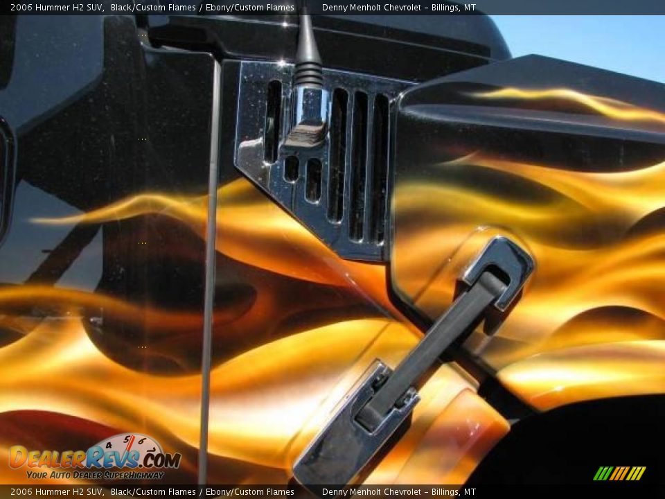 2006 Hummer H2 SUV Black/Custom Flames / Ebony/Custom Flames Photo #9