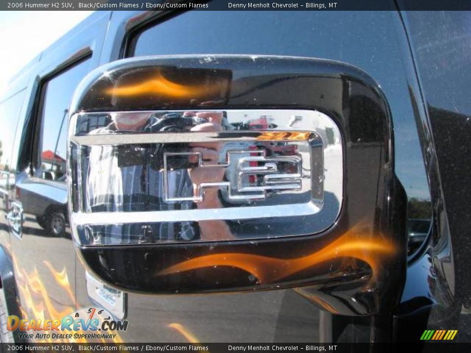 2006 Hummer H2 SUV Black/Custom Flames / Ebony/Custom Flames Photo #10