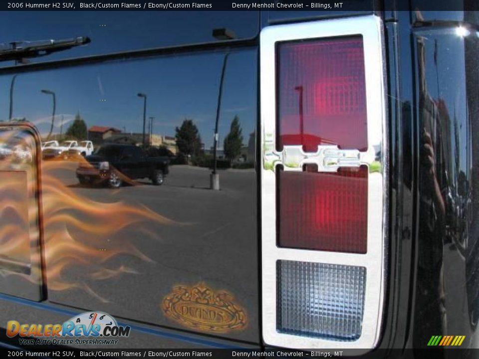 2006 Hummer H2 SUV Black/Custom Flames / Ebony/Custom Flames Photo #13