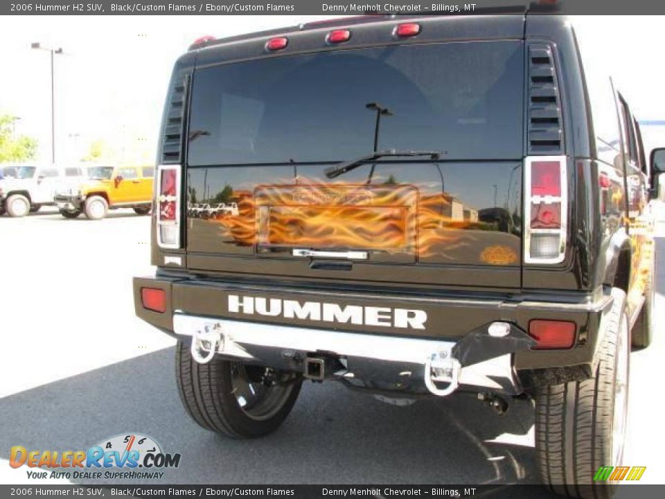 2006 Hummer H2 SUV Black/Custom Flames / Ebony/Custom Flames Photo #14