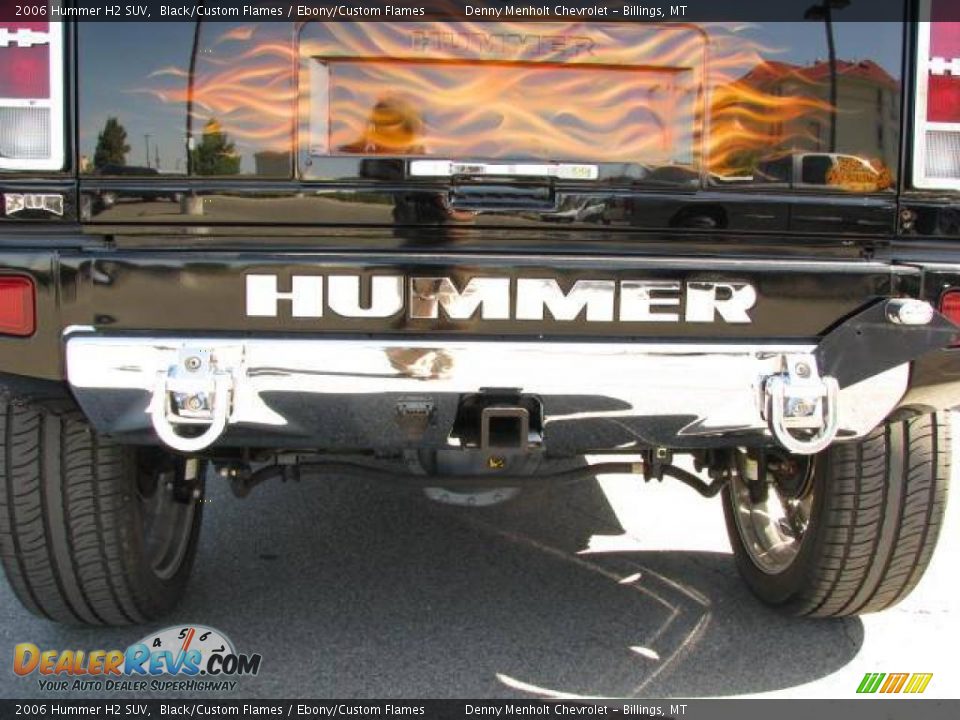 2006 Hummer H2 SUV Black/Custom Flames / Ebony/Custom Flames Photo #15