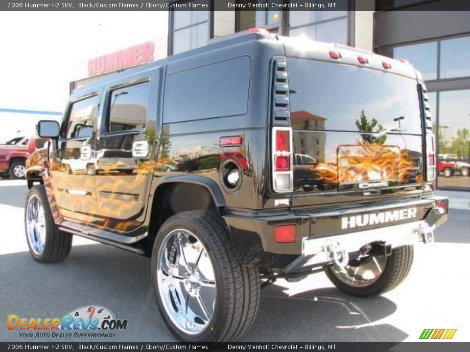 2006 Hummer H2 SUV Black/Custom Flames / Ebony/Custom Flames Photo #16