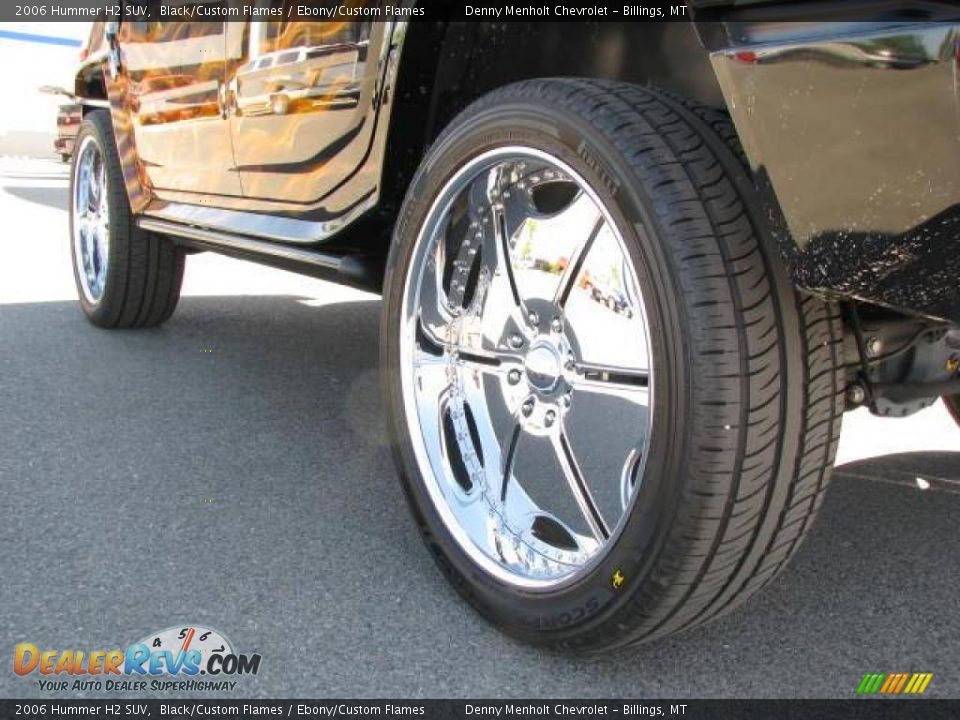 2006 Hummer H2 SUV Black/Custom Flames / Ebony/Custom Flames Photo #21