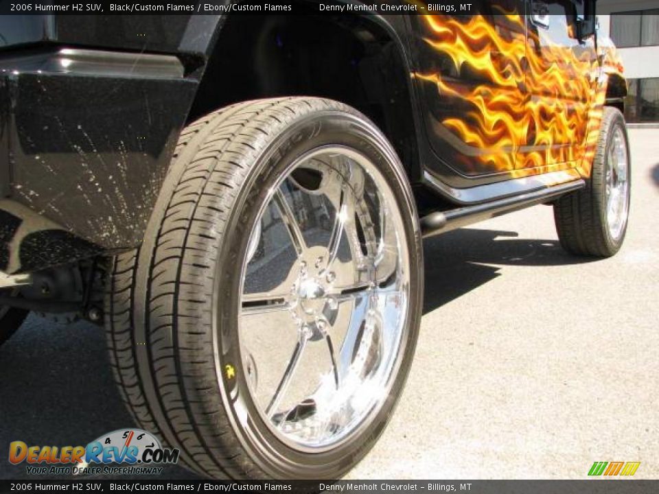 2006 Hummer H2 SUV Black/Custom Flames / Ebony/Custom Flames Photo #22