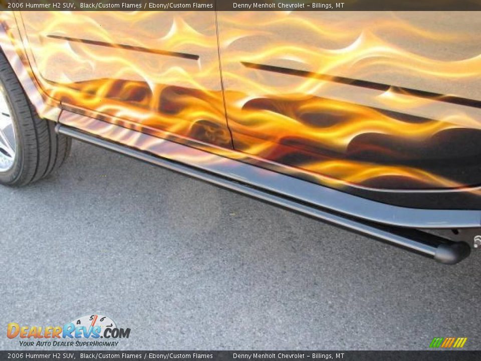 2006 Hummer H2 SUV Black/Custom Flames / Ebony/Custom Flames Photo #23